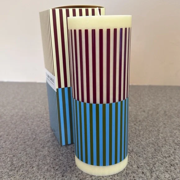 Candle Hay Yellow Brown Light Blue & Army Medium - Picture 5 of 7